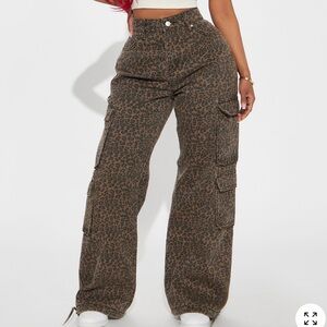 Fashion Nova Leopard Cargo Pants